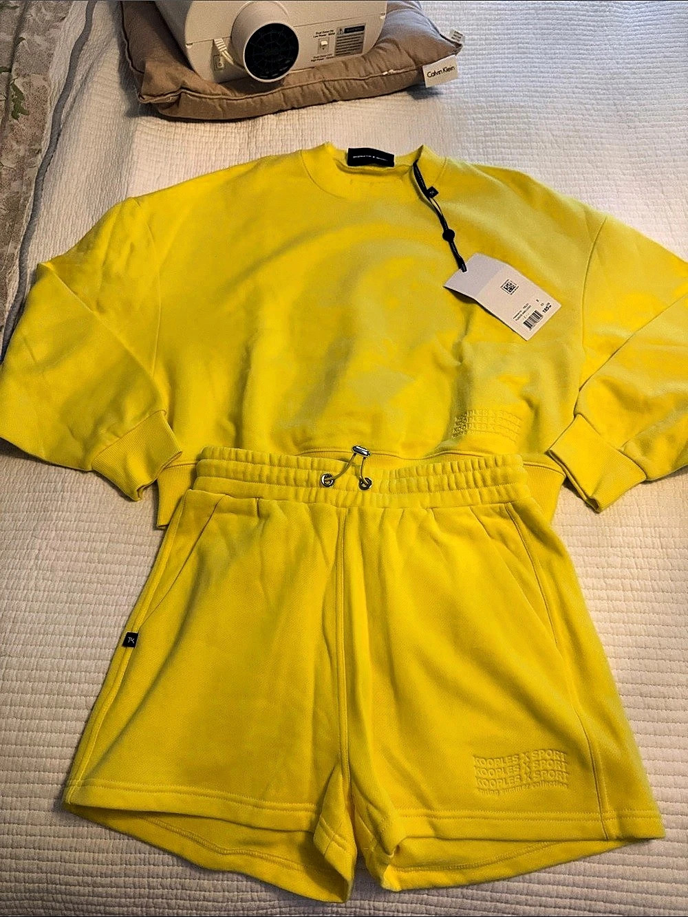 Kopples Sport Fleece and Logo Yellow Fleece Romper Size 2 NWT